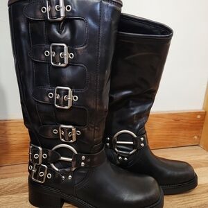 Dream Pairs Motorcycle Boots Black Brown Womens 8.5 NEW